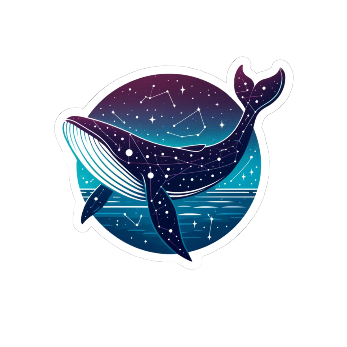Whale Constellation sticker