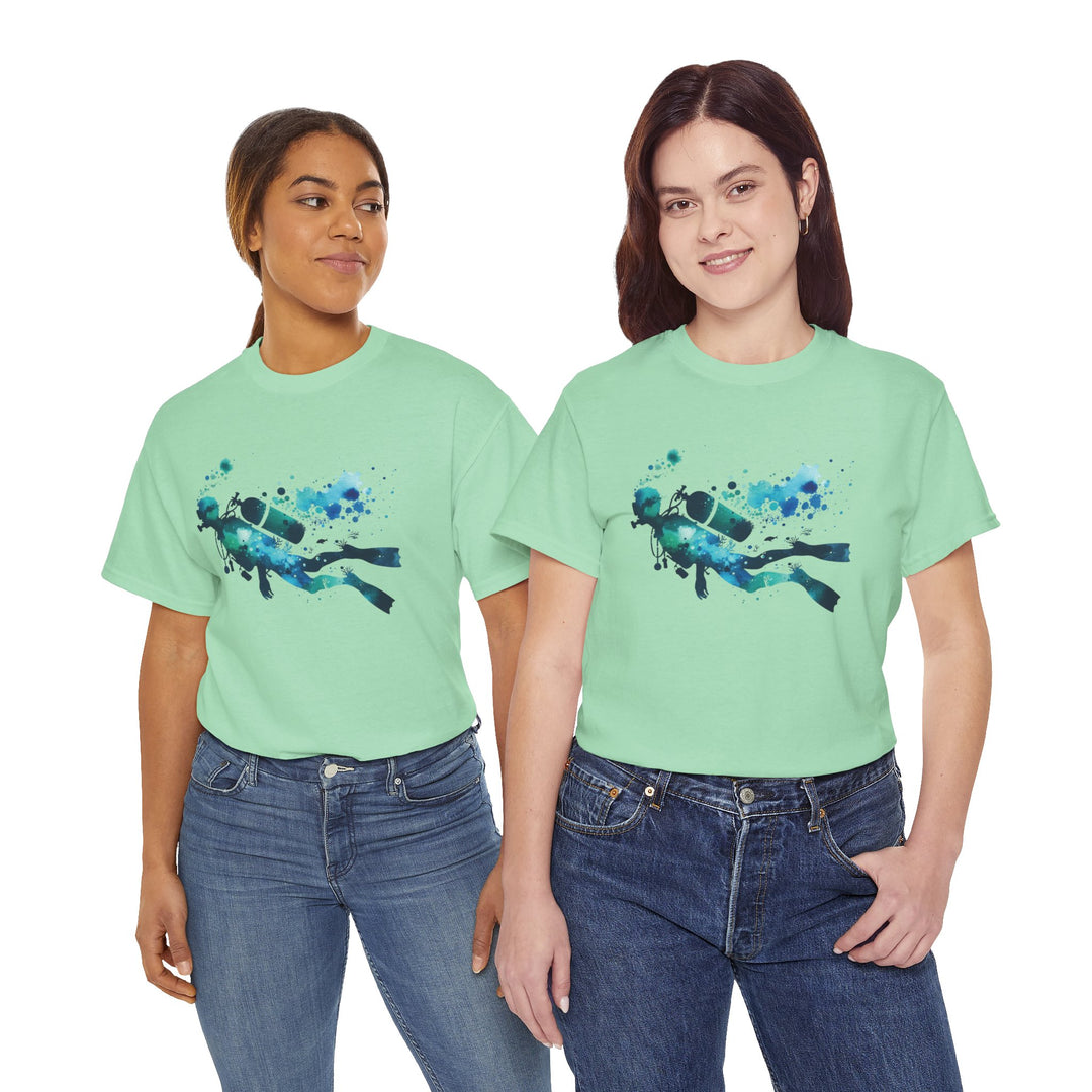 Underwater Adventure Unisex Heavy Cotton Tee - Perfect for Divers and Ocean Lovers