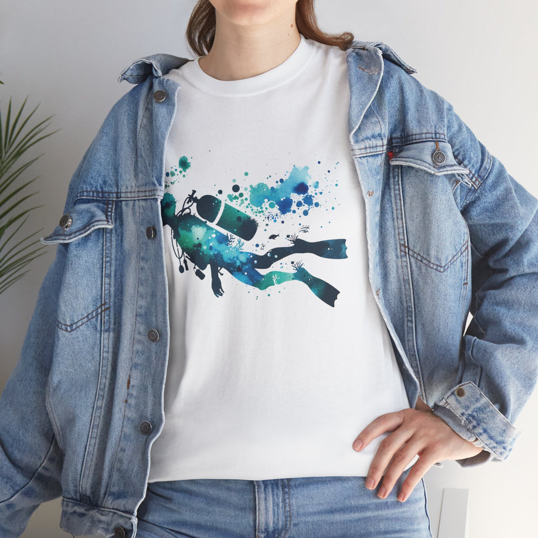 Underwater Adventure Unisex Heavy Cotton Tee - Perfect for Divers and Ocean Lovers