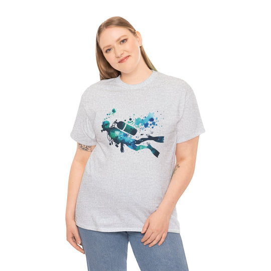 Underwater Adventure Unisex Heavy Cotton Tee - Perfect for Divers and Ocean Lovers