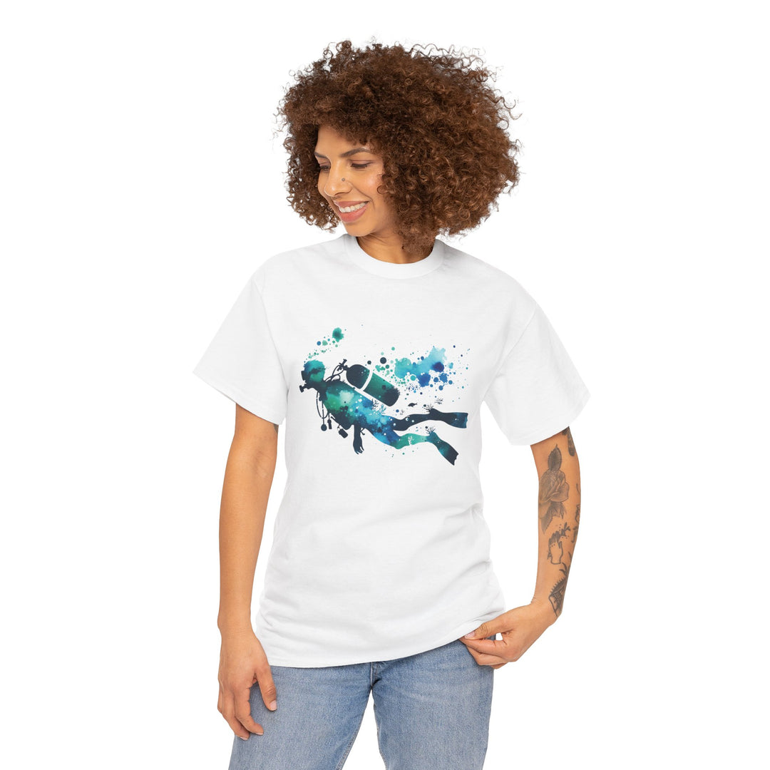 Underwater Adventure Unisex Heavy Cotton Tee - Perfect for Divers and Ocean Lovers