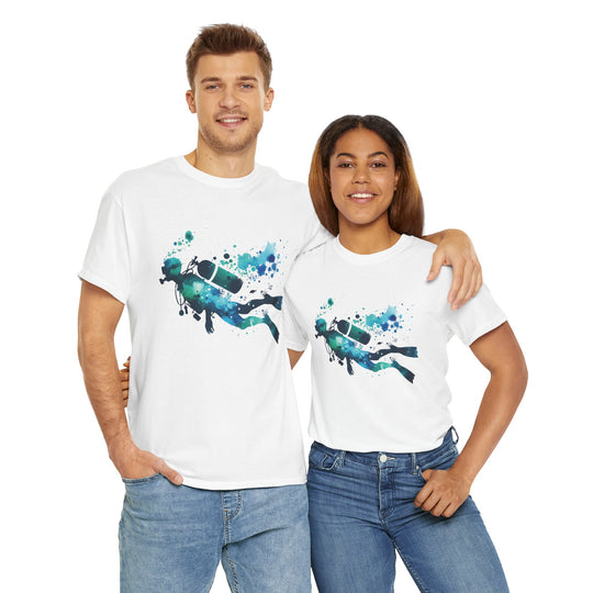 Underwater Adventure Unisex Heavy Cotton Tee - Perfect for Divers and Ocean Lovers
